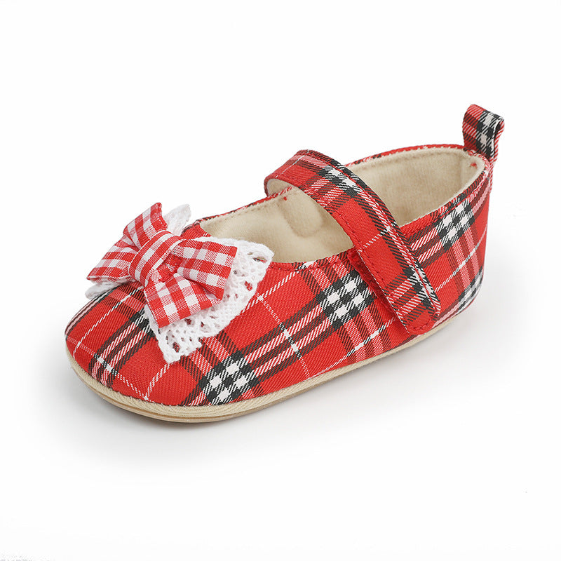 Little Lady Plaid First Walker Shoes