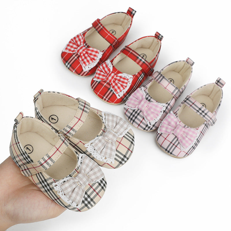 Little Lady Plaid First Walker Shoes