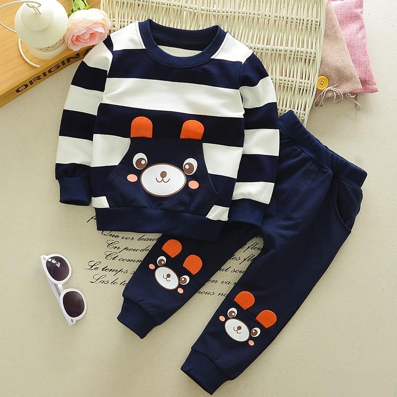 Bear Hug Striped Two-Piece Set
