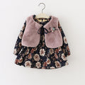 Vintage Floral Dress & Vest Set
