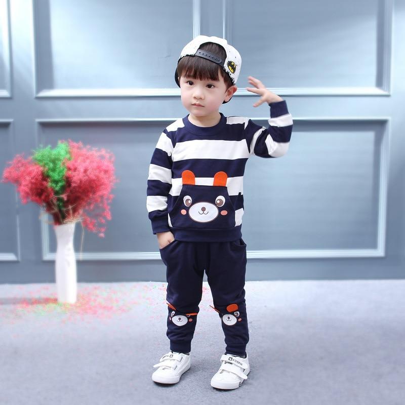 Bear Hug Striped Two-Piece Set