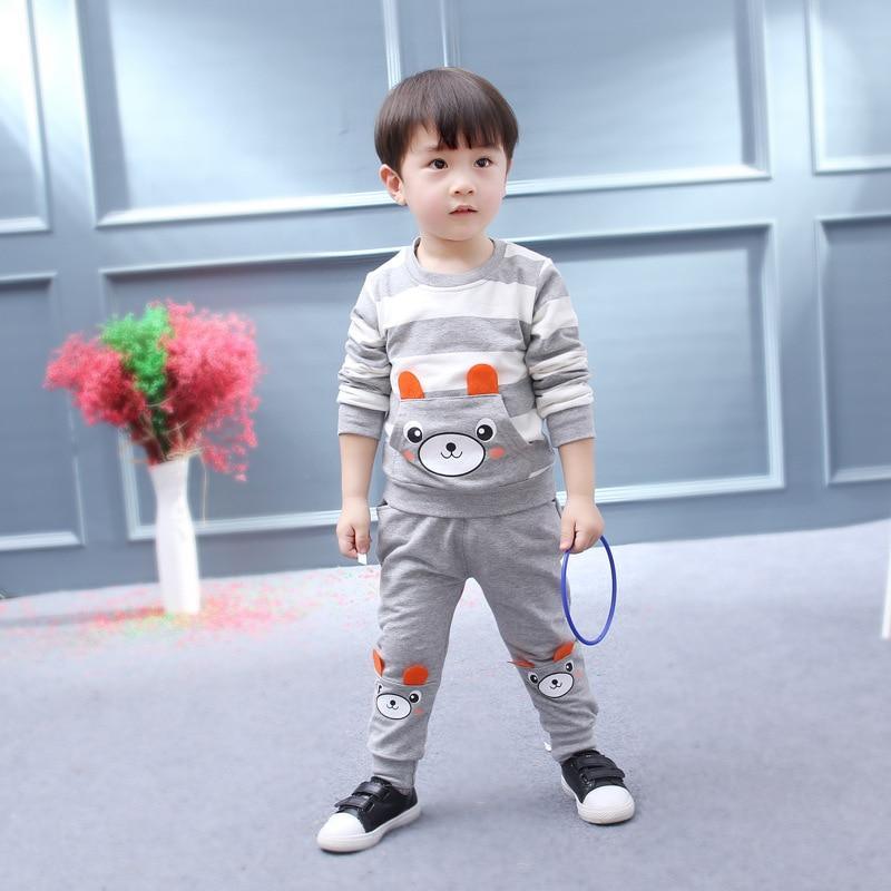 Bear Hug Striped Two-Piece Set