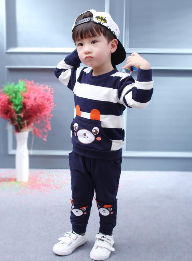 Bear Hug Striped Two-Piece Set